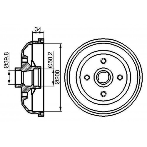 ARKA FREN KAMPANASI CORSA A 83-92 -CORSA B-TIGRA A 93-02 ABS Lİ