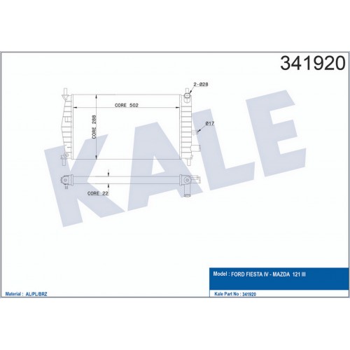 MOTOR SU RADYATORU FIESTA IV 96 02 MAZDA 121 III 1.0 / 1.3 KLIMASIZ