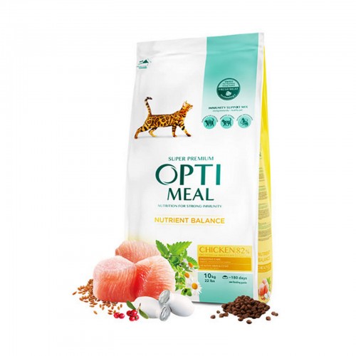 Optimeal Süper Premium Tavuklu Yetişkin Kedi Maması 10 Kg