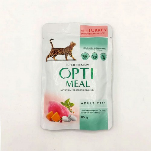 Optimeal Hindili Ciğerli Balkabağı Soslu Yaş Kedi Maması 85 Gr