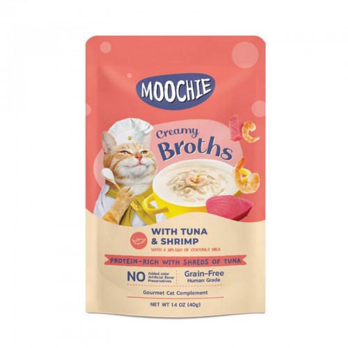 MOOCHIE ÇORBA KEDI ÖDÜLÜ TON-KARIDES 40 GR X 4 ADET