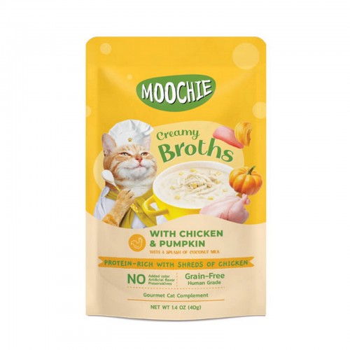 MOOCHIE ÇORBA KEDI ÖDÜLÜ TAVUK-BALKABAĞI 40 GR X 4 ADET