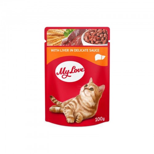 MY LOVE SOS İÇINDE CIĞERLI POUCH KEDI MAMASI 100 GR X 6 ADET