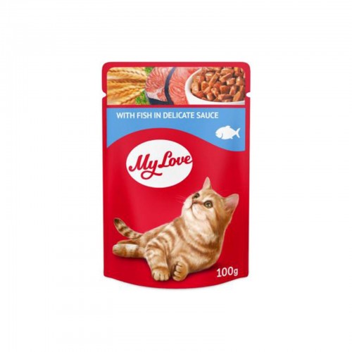 MY LOVE SOS İÇINDE BALIK ETLI POUCH KEDI MAMASI 100 GR X 6 ADET