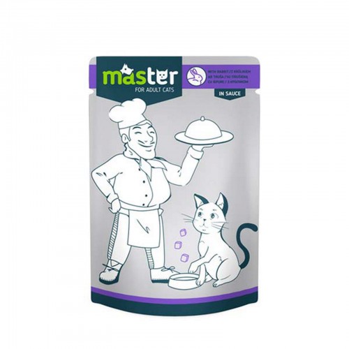 MASTER TAVŞAN ETLI POUCH KEDI MAMASI 80 GR. X 6 ADET