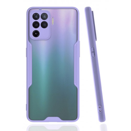 Newface Oppo Reno 5 Lite Kılıf Platin Silikon - Lila