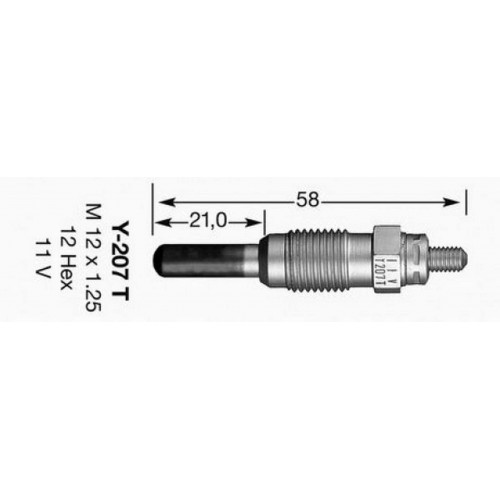 KIZDIRM BUJİSİ CADDY-GOLF3-PASSAT-T4 1.9-2.4 TDI 1Y-AAZ-AJA-AAB