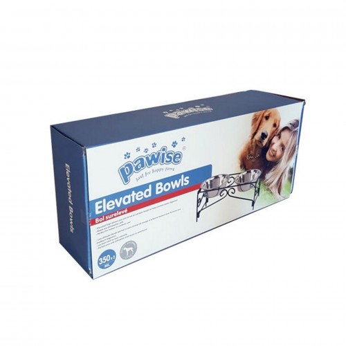 Pawise Metal Ayaklı İkili Mama Kabı 350 Ml x 2