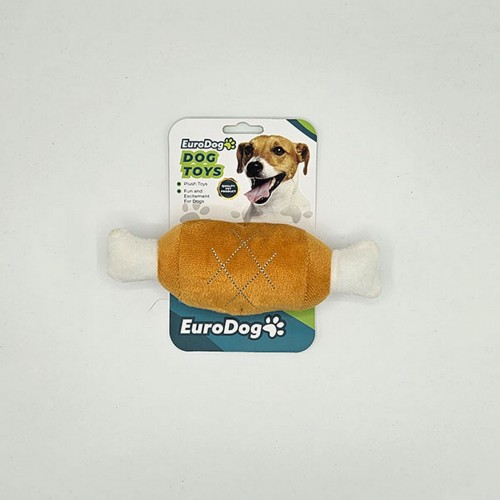 EuroDog Peluş Etli Kemik Köpek Oyuncağı 19x6 Cm