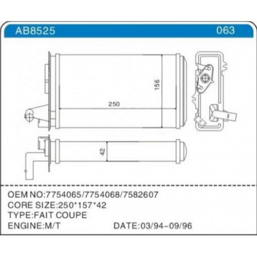 KALORİFER RADYATÖRÜ TEMPRA 1.6i 90-93