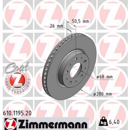 ÖN FREN AYNASI VOLVO 850 91-97 -S70-C70-V70-960-2.0-2.5-2.5 20V-2.5TDI 97 280x26x5DLxHAVALI 986478603-DF2671