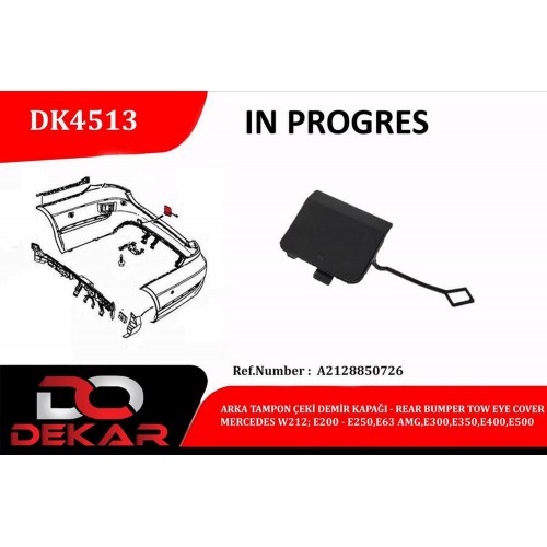 ARKA TAMPON ÇEKİ DEMİR KAPAĞI MERCEDES W212-E200-E250-E63-AMG-E300-E350