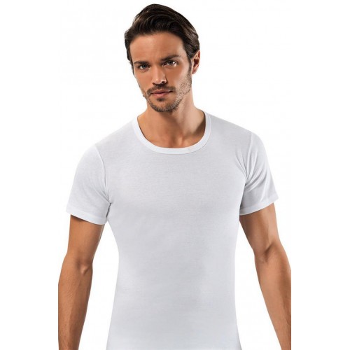 Erdem Beyaz Ribana 0 Yaka T-Shirt 1180 Renk Beyaz Beden M