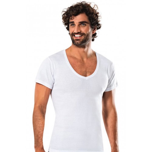 Erdem Beyaz Derin V Yaka T-Shirt 1129 Renk Beyaz Beden S