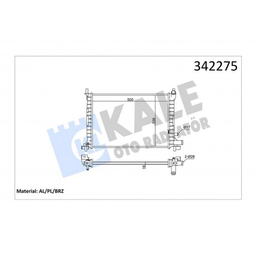 RADYATÖR FORD FIESTA BOX-FİESTA IV AL-PL-BRZ