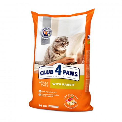 Club4Paws Premium Tavşanlı Yetişkin Kedi Maması 14 Kg