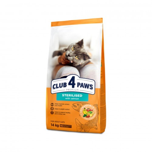 Club4Paws Pre. Kısırlaştırılmış Somonlu Kedi 14Kg