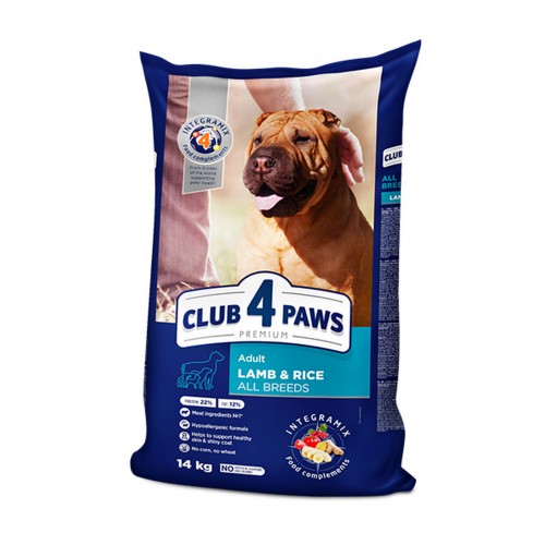 Club4Paws Premium Kuzu Etli Pirinç Yetişkin Köpek Maması 14 Kg