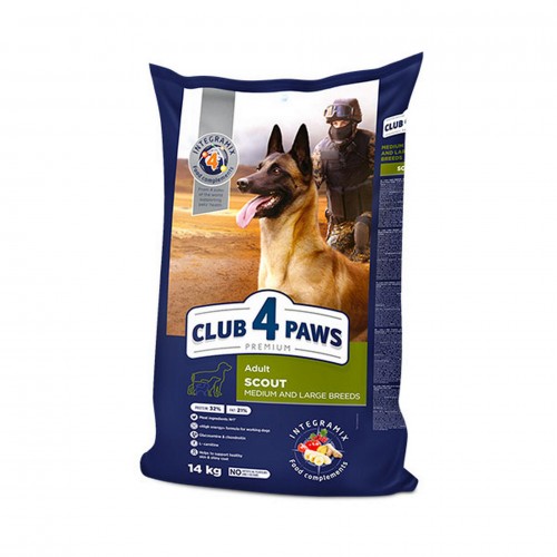 Club4Paws Premium Scout Orta-İri Irk Yetişkin Köpek Maması 14 Kg