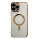 Newface iPhone 14 Pro Max Kılıf Magneticsafe Lazer Silikon - Gold