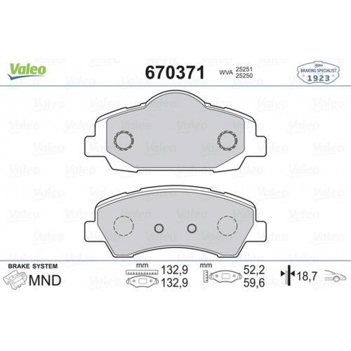 ÖN FREN BALATASI PEUGEOT P301 12 P308 13 CITROEN C-ELYSEE 12 C4 14 266mm