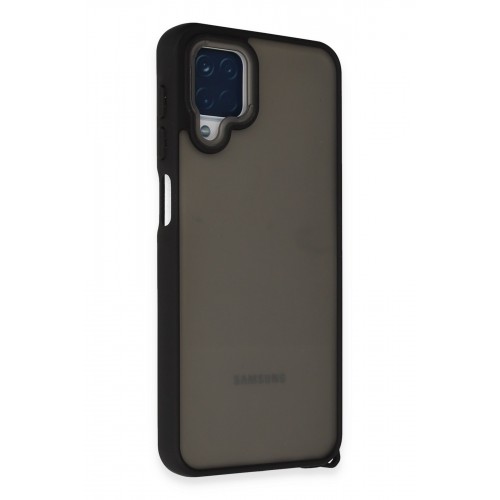 Newface Samsung Galaxy M12 Kılıf Elegant Kapak - Siyah