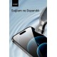 URR iPhone 15 3D Curved Edge HD Cam Ekran Koruyucu - Siyah