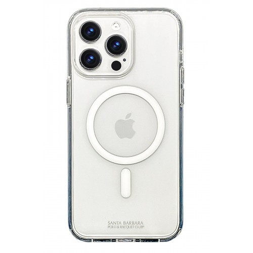 Santa Barbara Polo Racquet Club iPhone 15 Pro Gleen Magsafe Şeffaf Kapak - Şeffaf