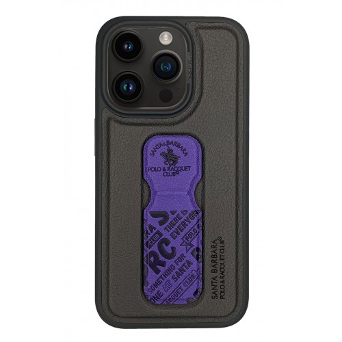 Santa Barbara Polo Racquet Club iPhone 15 Pro Blaise Stand Kapak - Mor