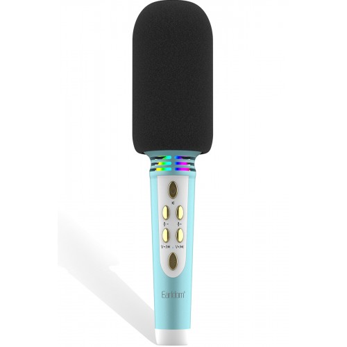 Earldom MC6 Led Işıklı Karaoke Mikrofon - Siyah