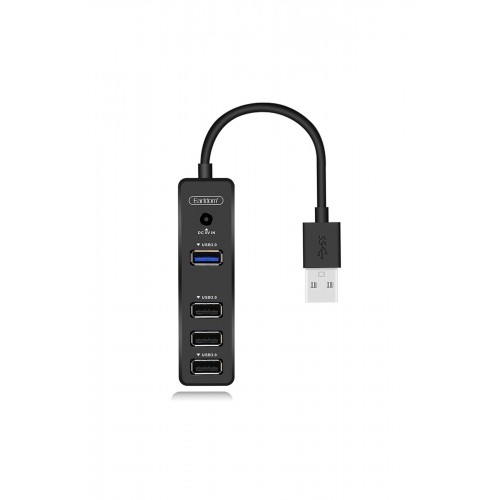 Earldom HUB07 Tak Çalıştır 3 Adet Usb 2.0 ve 1 Adet Usb 3.0 Çıkışlı Usb Çoklayıcı - Siyah