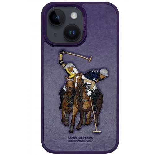 Santa Barbara Polo Racquet Club iPhone 14 Jockey Deri Kapak - Mor