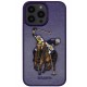 Santa Barbara Polo Racquet Club iPhone 14 Pro Max Jockey Deri Kapak - Mor