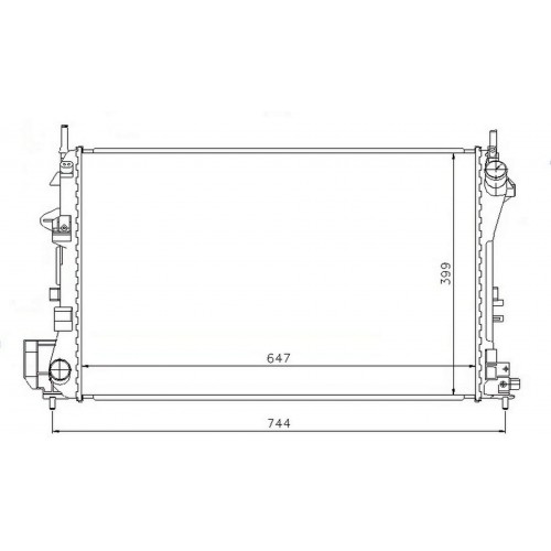 RADYATÖR VECTRA C-SIGNUM 1.6-1.8 16V 02 AC KLİMASIZ MEK 650x415x23