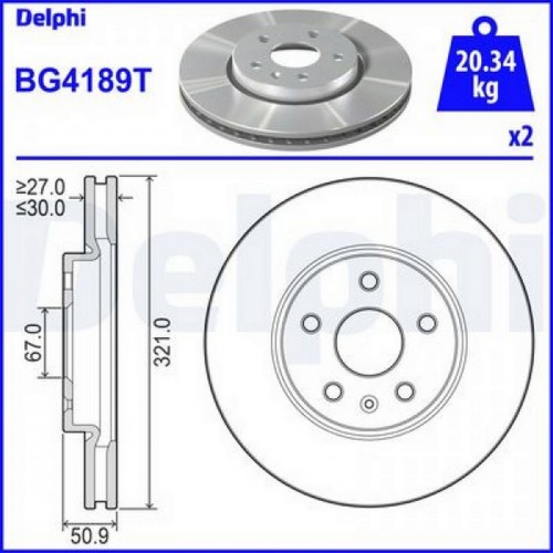 ÖN FREN AYNASI INSIGNIA A 08 SAAB 9-5 YS3G 10 17 JANT 321x30x5DLxHAVALI 13502214-569422