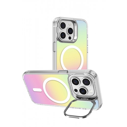 Joko iPhone 15 Pro Armor Magsafe Kapak - Rainbow