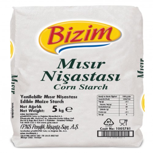 BİZİM MUTFAK - NİŞASTA MISIR (1 X 5 KG) BİZİM MUTFAK