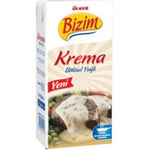 BİZİM MUTFAK - KREMA BİTKİSEL   YAĞLI (1 X 1 LT) BİZİM