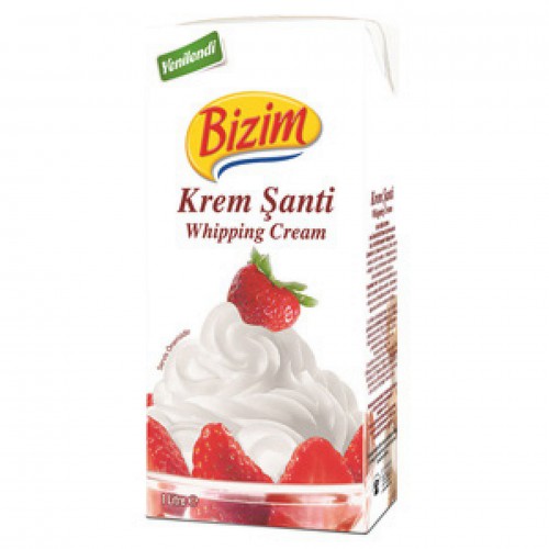 BİZİM MUTFAK - KREM ŞANTİ B. YAĞLI (12 X 1 LT) BİZİM