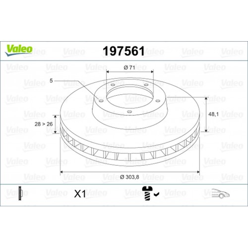 FREN DİSKİ (ÖN) (X1) CITROEN C4 GRAND PİCASSO II (2013 -). C4 PİCASSO II (2013 -). C5 III (2009 -).