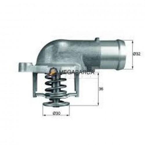 TERMOSTAT KOMPLE (87C) VW TRANSPORTER T5-MUTIVAN V-TOUAREG 2.5 TDI (03-09) (AXD)