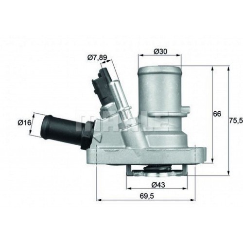 TERMOSTAT (KOMPLE) G1006.88 ALBEA-DOBLO-LINEA-PUNTO-IDEA-BRAVO-500- 1.4 BNZ Lİ MÜŞR LÜ (88C)