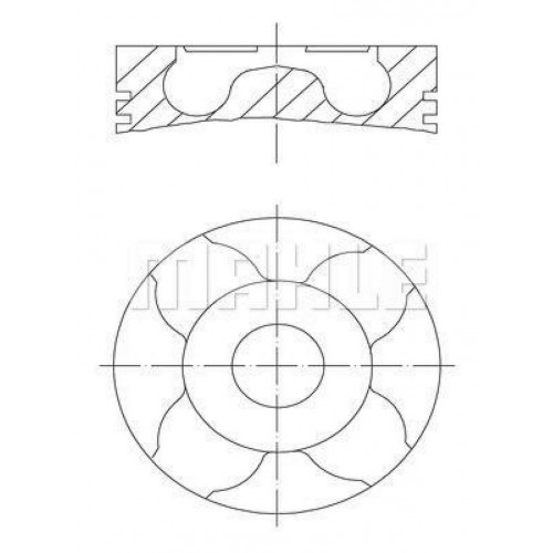 PISTON SEGMAN 75 MM ( 0.60) P206-P307-PARTNER C4-C5 II-P308 DV6 (1,6HDI 16V) FOCUS CMAX 1,6TDCI