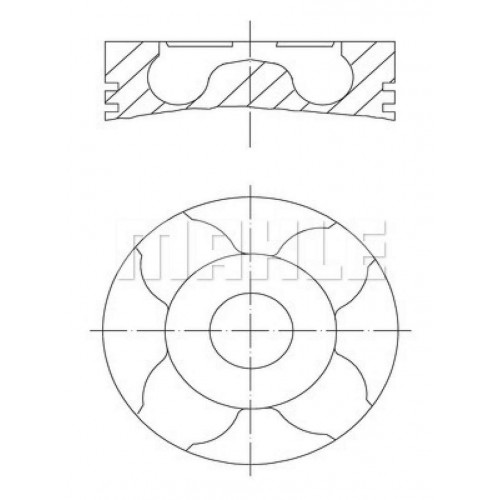 PISTON SEGMAN 75 MM ( 0.60) P206-P307-PARTNER C4-C5 II-P308 DV6 (1,6HDI 16V) FOCUS CMAX 1,6TDCI -0,20 KISA