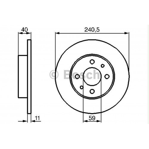 FREN DİSKİ ÖN/ARKA [240,1 / 10,9-9,2 MM] (ALFA ROMEO 145 2.0I.E. 16V TS (95-)