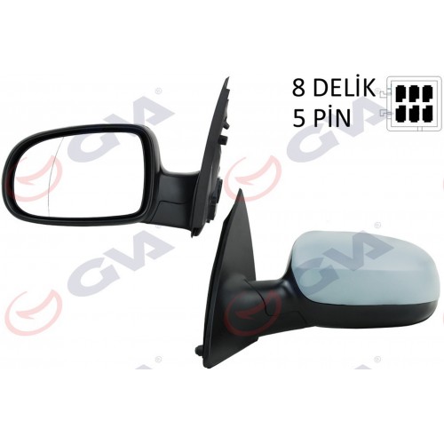 DIŞ DİKİZ AYNASI SOL CORSA C 01 ELEKTRİKLİ ISITMALI ASTARLI ASFERİK 5 FİŞ VM-200EHPAL