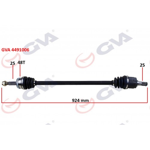 KOMPLE AKS SAĞ ACCENT ERA 06-12 1.4GL-1.6 GLS ABS Lİ 48DİŞ 924mm