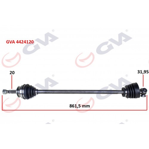 KOMPLE AKS SAĞ UNO 70 1.4i 94-00 861.5mm