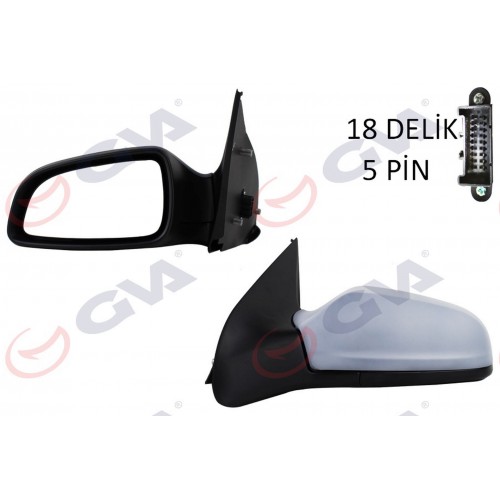 DIŞ DİKİZ AYNASI SOL ASTRA H 04 ELEKTRİKLİ ISITMALI ASTARLI ASFERİK 5 FİŞ VM-968EHPAL 13312982