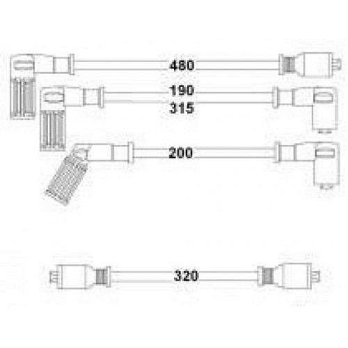 BUJİ BOBİN KABLOSU DKŞ S-SL-SLX-UNO-TMPR-TIPO 1.4-1.6 8V UZUNLAMA MOTOR